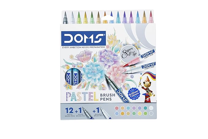 Doms Super Soft Tip Pastel Shades Brush Pen Set