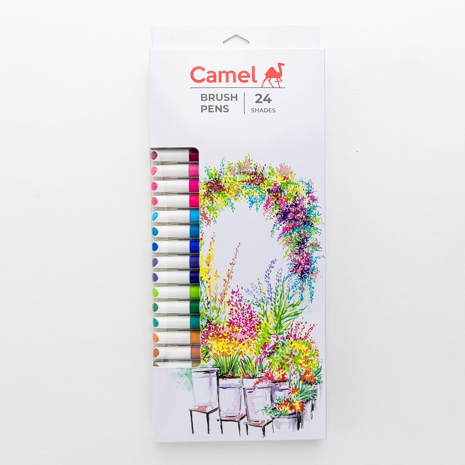 Camlin Kokuyo Brush Pens, 24 Shades (Multicolor)