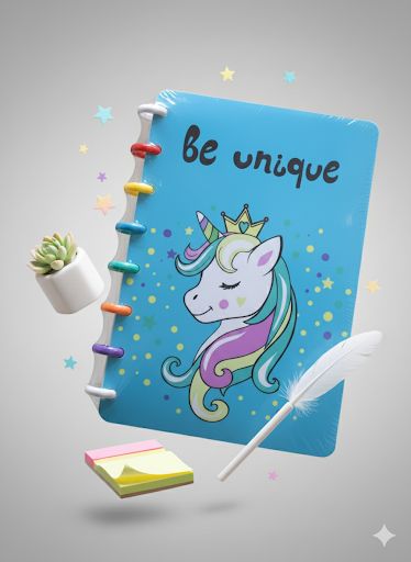 Unicorn “Be Unique” Spiral Style Diary