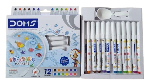 Doms Floating Markers 12 Assorted Shades