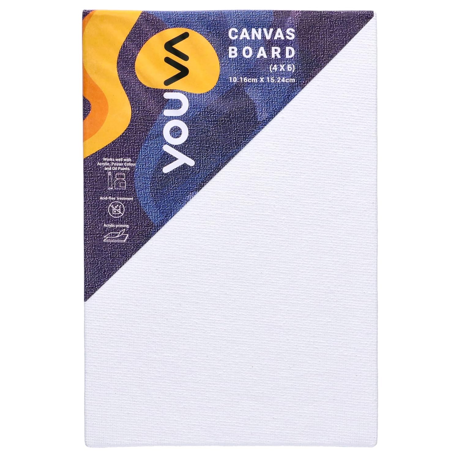Navneet Youva |Cotton White Blank Canvas Boards for Painting, Acrylic Paint, Oil Paint Dry & Wet Art Media|4" x 6"