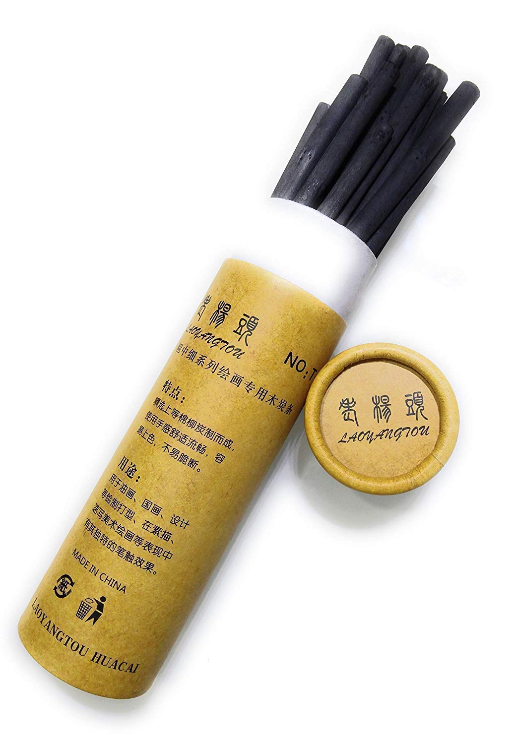 Willow 25 PC's Charcoal Compressed Sticks Pencils