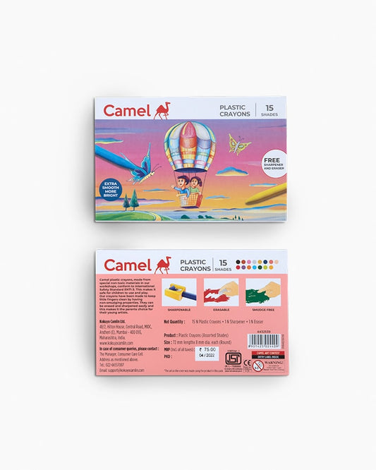 Camel Plastic Crayons 15 Shades