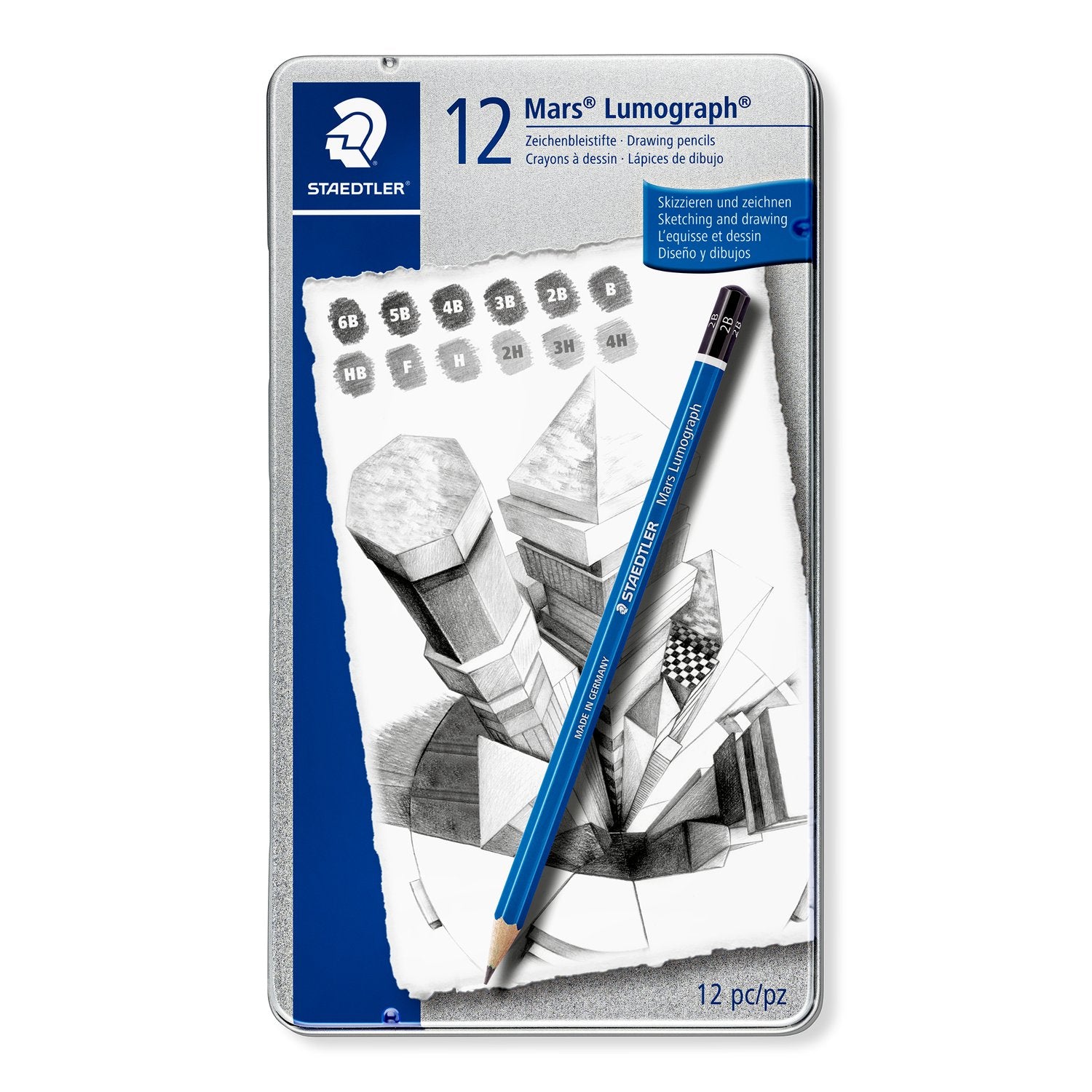 STAEDTLER Mars Lumograph Shading Pencils Pack of 12 Pcs