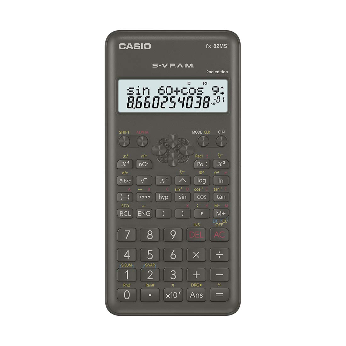 Casio FX-82MS 2nd Gen Non-Programmable Scientific Calculator