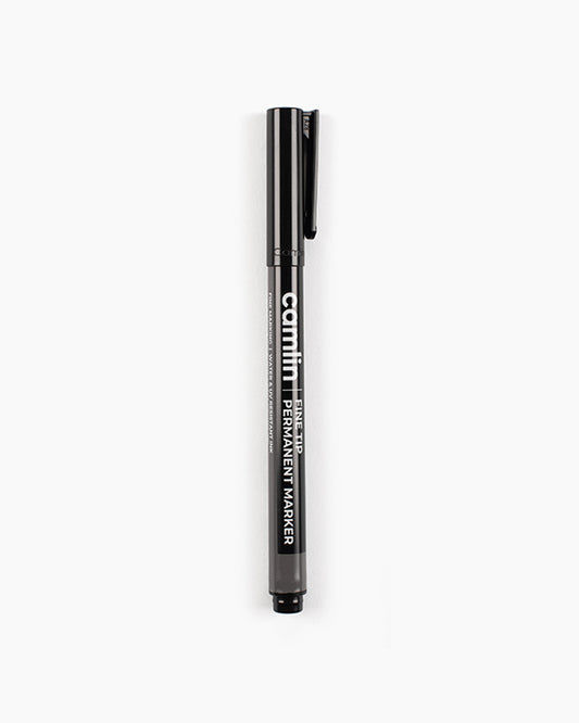 Camlin Fine Tip Permanent Markers Black (Set of 10)