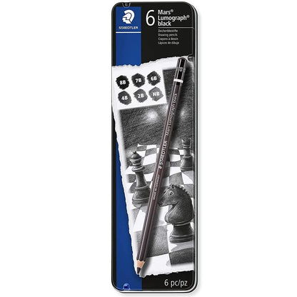 Staedtler Mars Lumograph Artists Pencils - Pack of 6