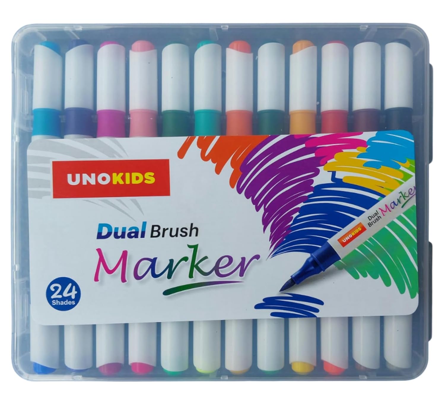 Unomax Unokids Dual Brush Marker Pen 24 Shades