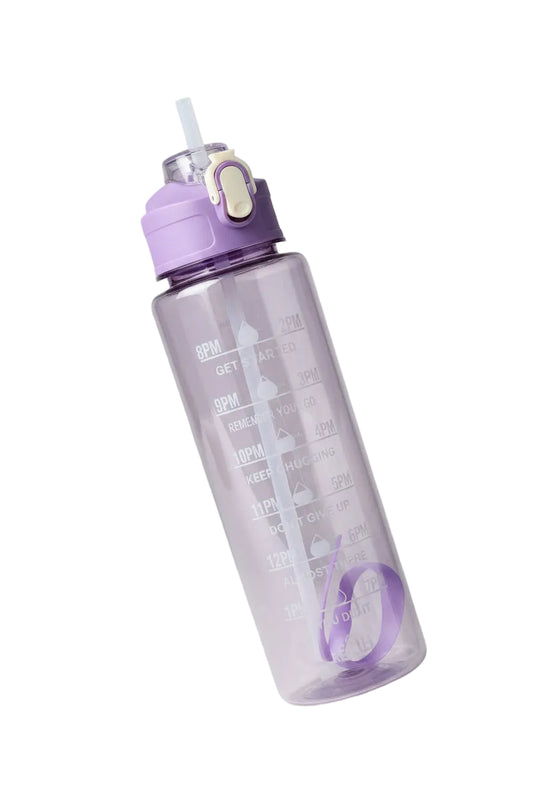 Transperant Water Bottle With Sipper Strow