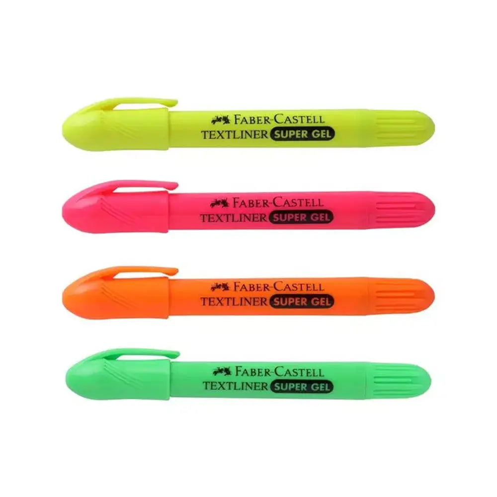 Faber-Castell Gel Broad Text Liner Set of 4 [Yellow, Green, Pink, Orange]
