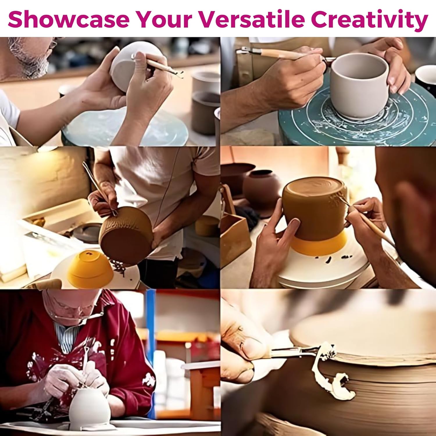 Sculpting Pottery Tools Steel Modeling Dual Headed for Clay Fondant Cake Ceramic Dough Carving Art and Craft for Beginners Artists Professionals Hobbiysts