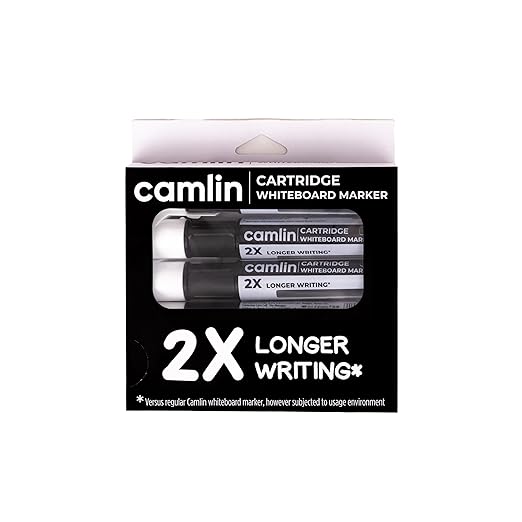 Camlin Cartridge White Board Marker pack of 5 - Black