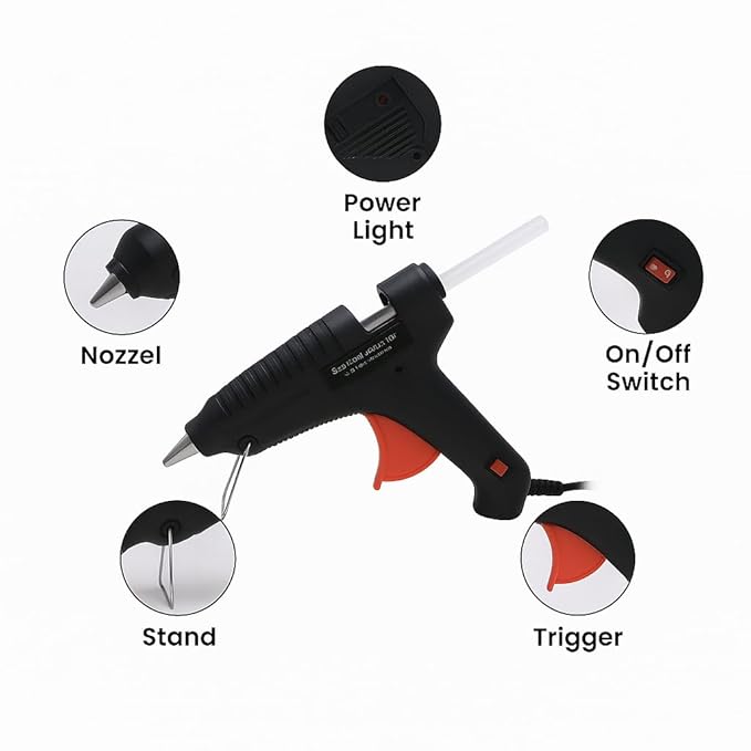 Hot Melt Glue Gun & Heavy Duty Glue Sticks for DIY Projects