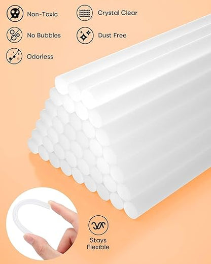 11mm Glue Sticks for Glue Gun - 11mm x 165mm in Length - Hot Melt Transparent Glue Stick - Pack of 10