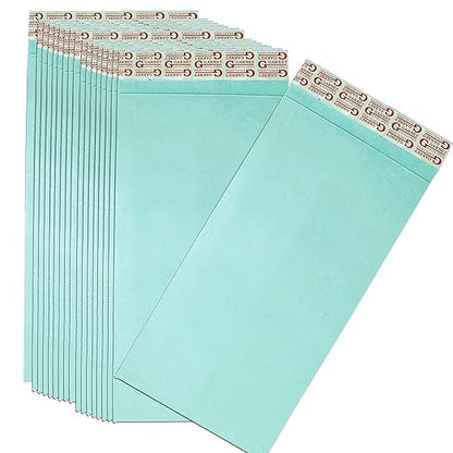 Envelope Courier Document Pouch Secure Cloth Lined,Courier Cover Green- 11 X 5 Inches - Green pack of 20
