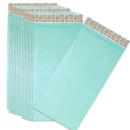 Envelope Courier Document Pouch Secure Cloth Lined,Courier Cover Green- 11 X 5 Inches - Green pack of 20