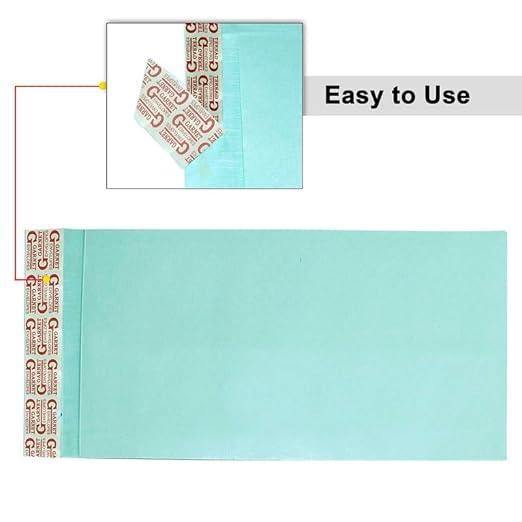 Envelope Courier Document Pouch Secure Cloth Lined,Courier Cover Green- 11 X 5 Inches - Green pack of 20