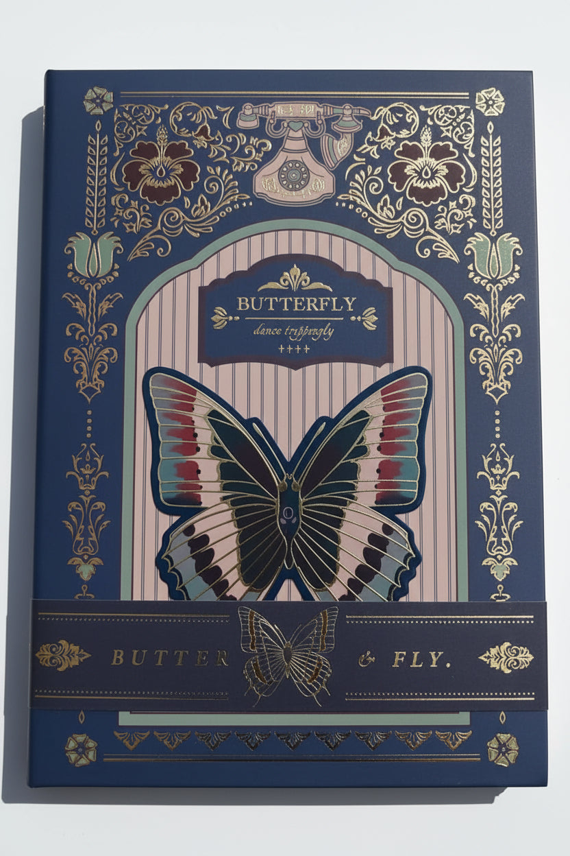 Vintage Butterfly Page Diary