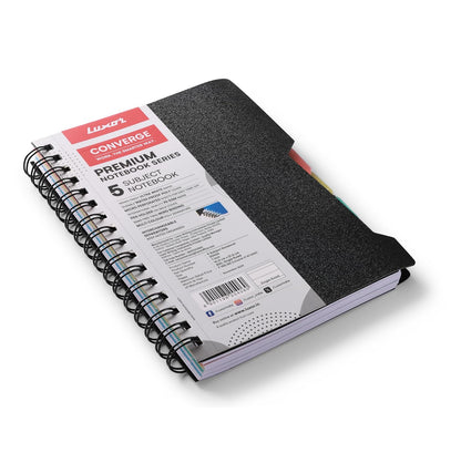 Luxor 5 Subject Single Ruled Notebook - A5 Size
