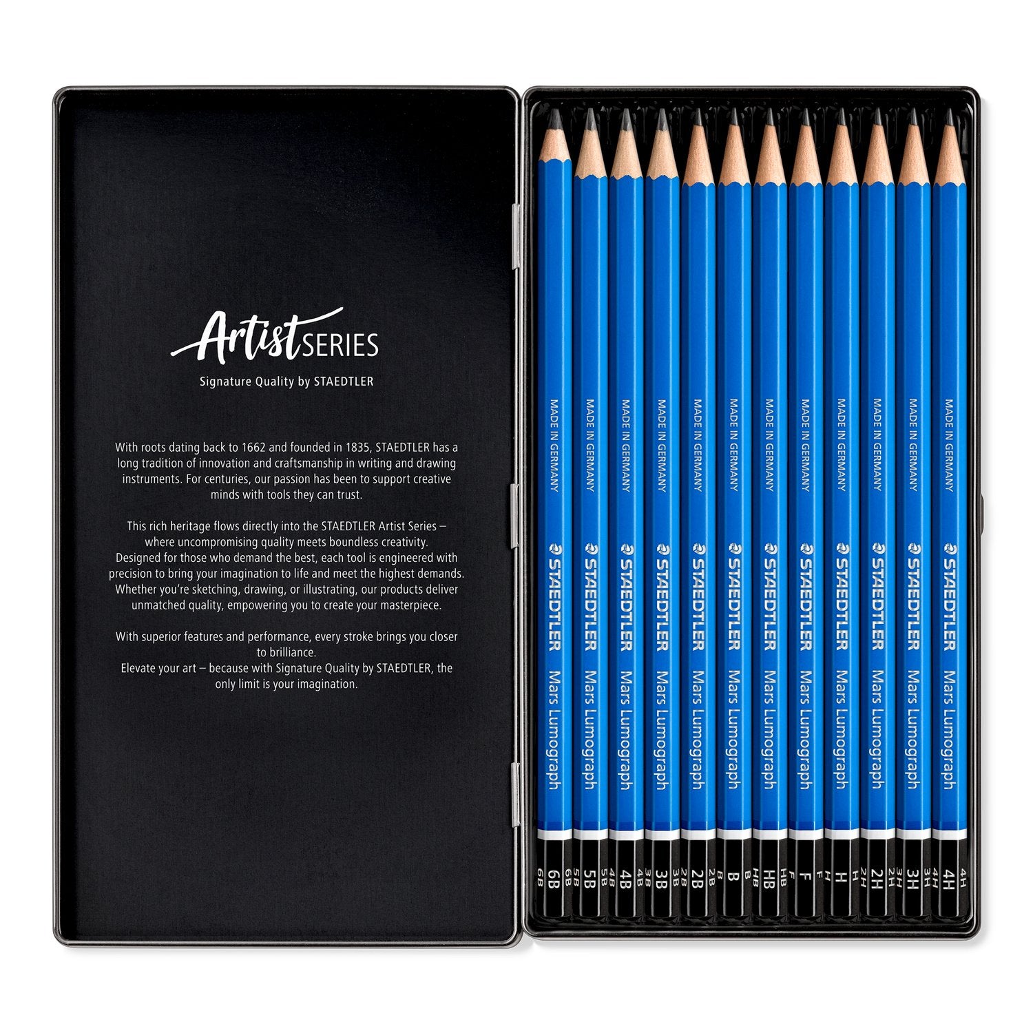 STAEDTLER Mars Lumograph Shading Pencils Pack of 12 Pcs