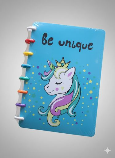 Unicorn “Be Unique” Spiral Style Diary