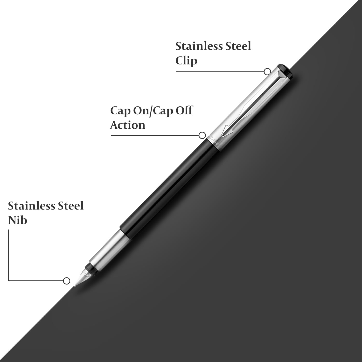 Parker Vector Metallic Chrome Trim Fountain Pen