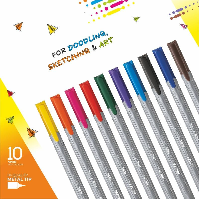 Hauser Germany Pixel Fineliner Pack of 10