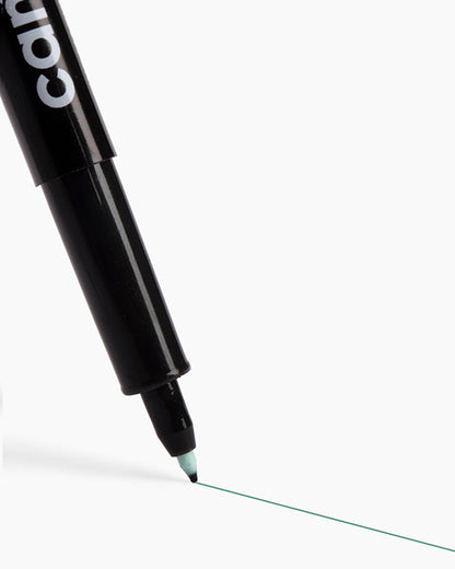 Camlin Fine Tip Permanent Markers Green (Set of 10)