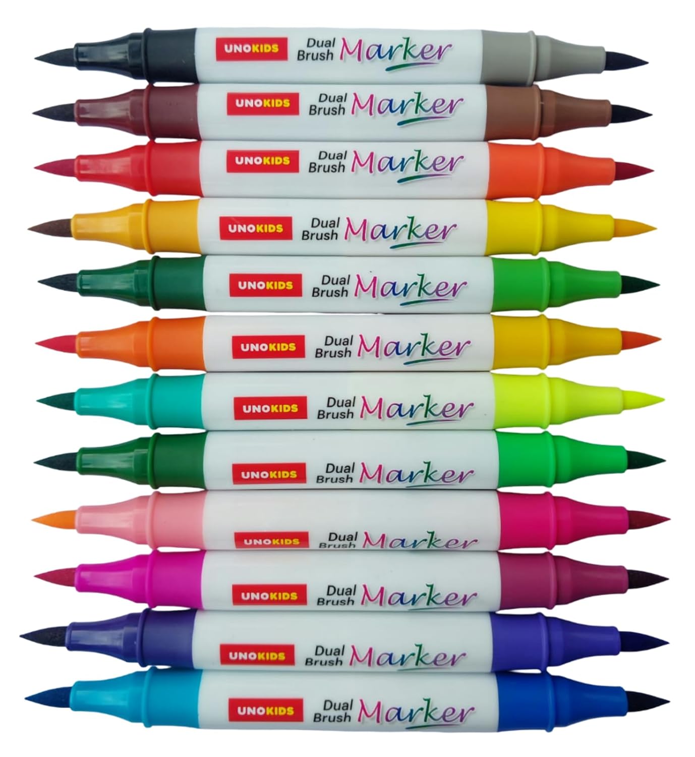 Unomax Unokids Dual Brush Marker Pen 24 Shades