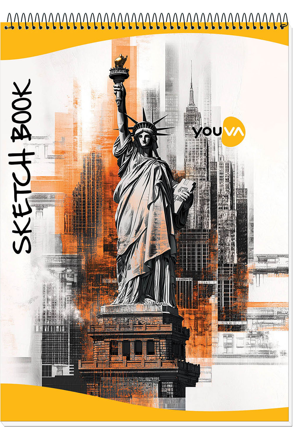 Navneet Youva | Sketch Book | Top Spiral Bound | (A3) 29.7 cm x 42 cm | Plain | 36 Pages