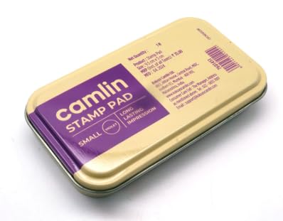 Camlin Stamp Pad, Large Size, Long Lasting Impression, Blue Color