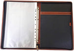 Worldone Executive Folder for Documents with 10 Leaves, 4 Rings Clip That Holds Leaves Securely, Leatherite Cover