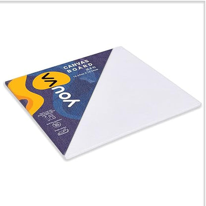 Navneet Youva |Cotton White Blank Canvas Boards for Painting, Acrylic Paint, Oil Paint Dry & Wet Art Media|4x4