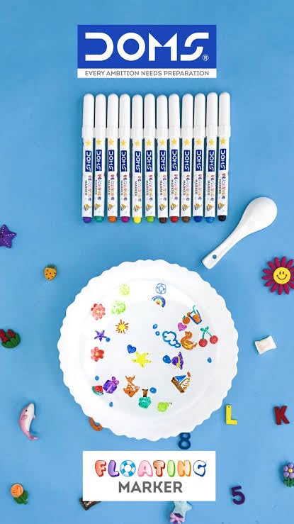 Doms Floating Markers 12 Assorted Shades