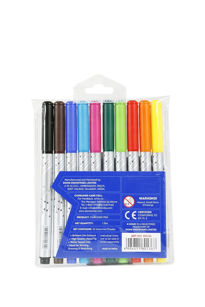 Doms F9 Fine Liner Set Of 10 Assorted Shades