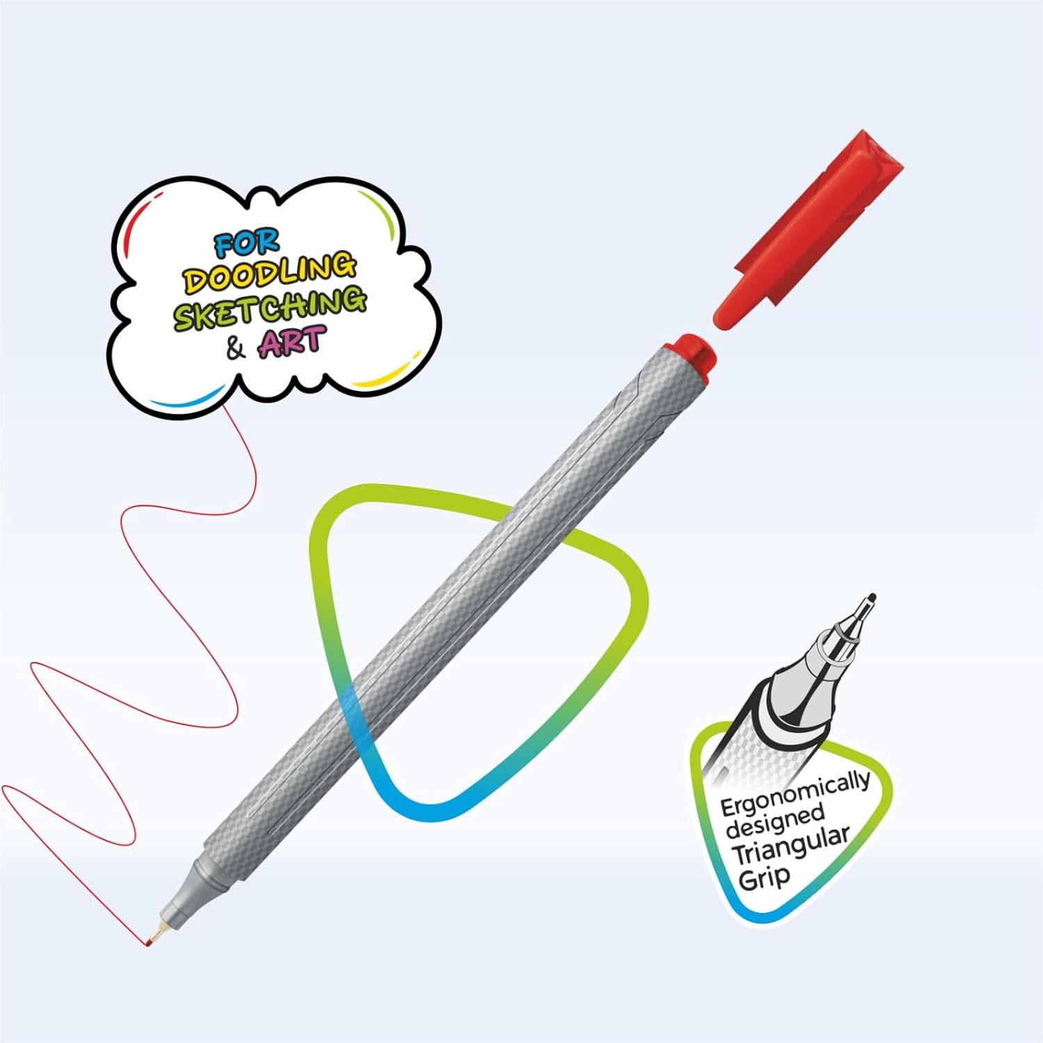 Pixel Fineliner Triangular Body For Better Grip Pack of 15