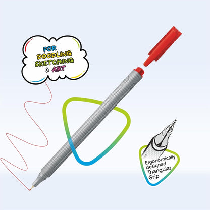 Pixel Fineliner Triangular Body For Better Grip Pack of 15