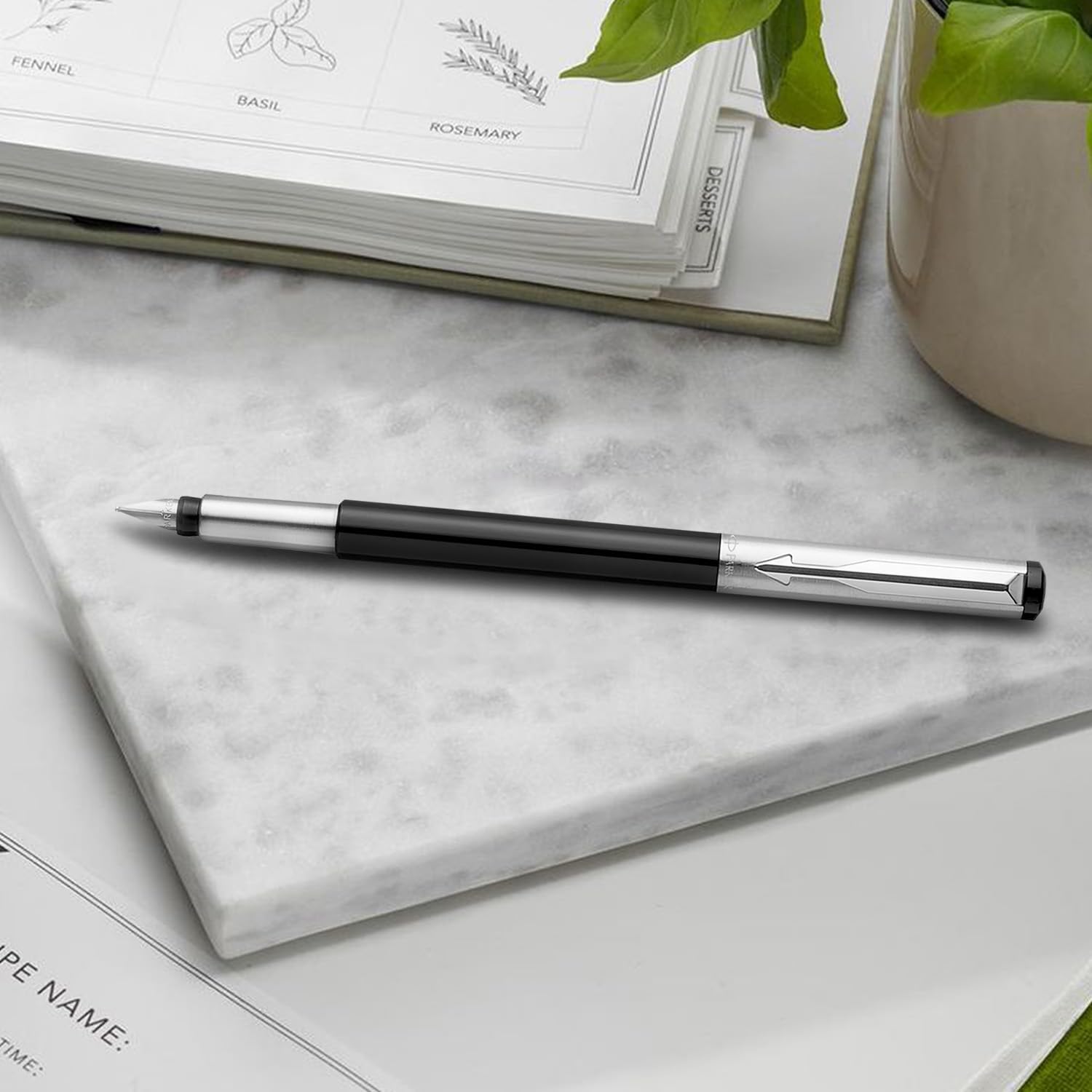 Parker Vector Metallic Chrome Trim Fountain Pen