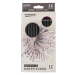 worison Water Soluble Earth Tones 12 Coloured Graphite Pencils