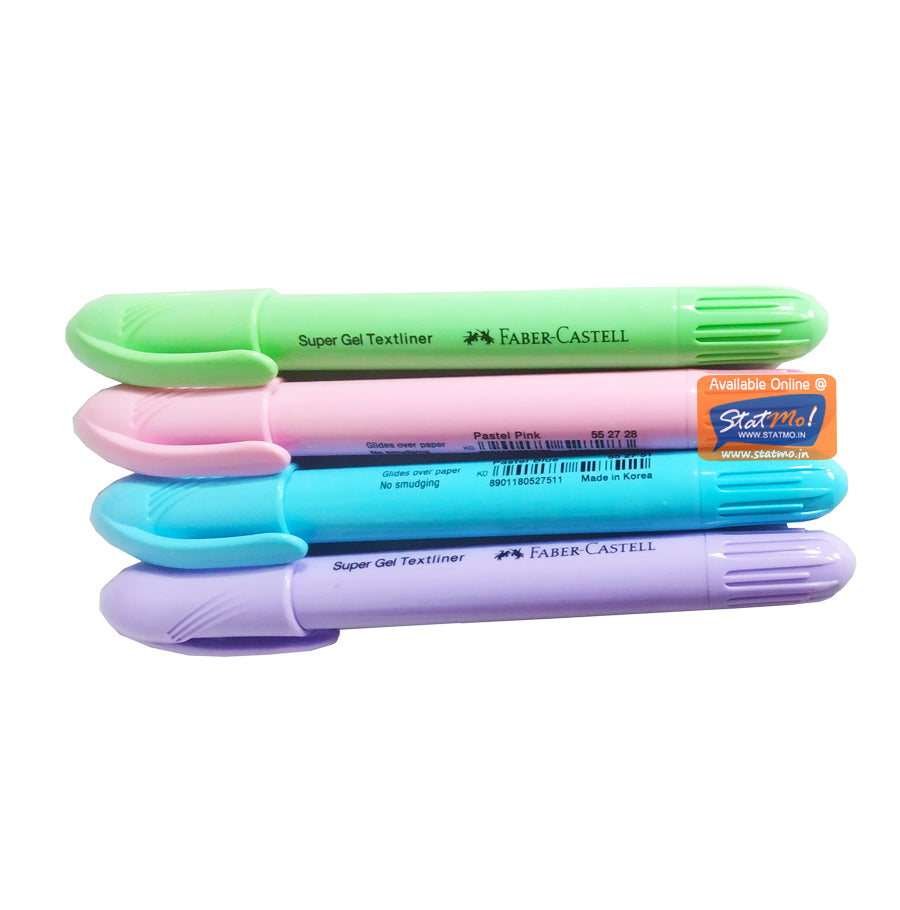 Faber-Castell Gel Broad Text Liner Set of 4 [Yellow, Green, Pink, Orange]