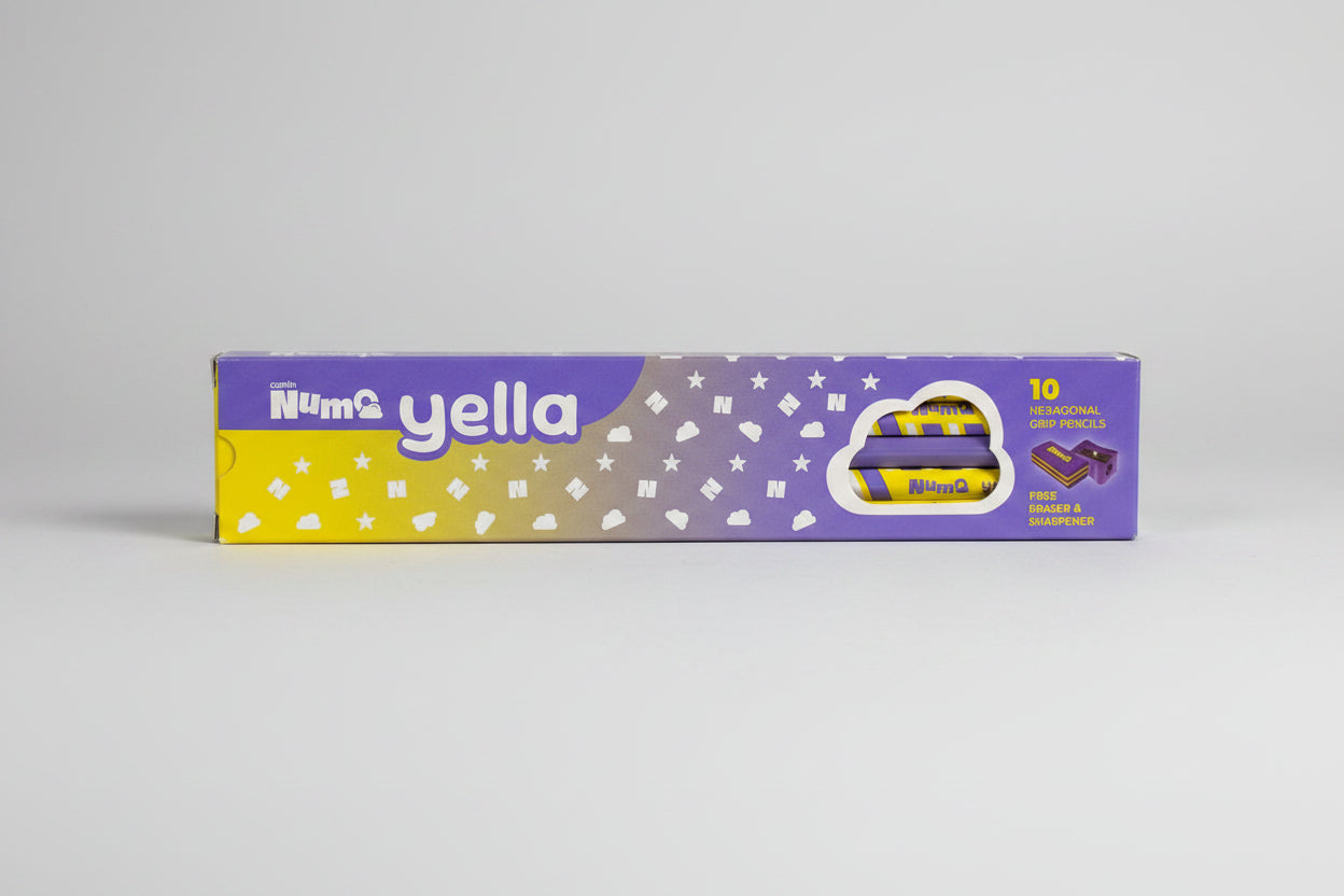 Yella Namo Hexagonal Grip HB Pencils (Camlin)