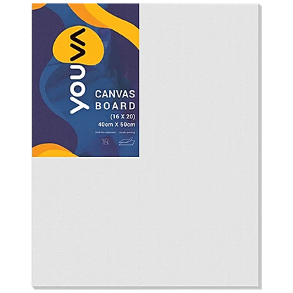 Navneet Youva |Cotton White Blank Canvas Boards ,16x20