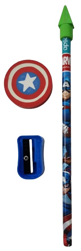 Apsara Mickey Mouse & Friends + Marvel Avengers Extra Dark 20 Wooden Pencils Combo|