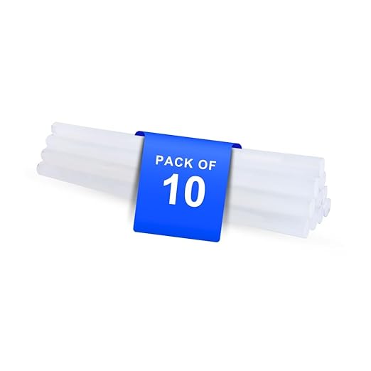 11 mm Glue Sticks for Glue Gun - 11mm x 165mm in Length - Hot Melt Transparent Glue Stick - Pack of 10