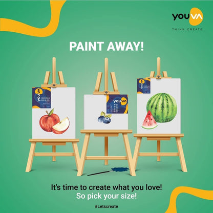 Navneet Youva |Cotton White Blank Canvas Boards for Painting, Acrylic Paint, Oil Paint Dry & Wet Art Media|4x4