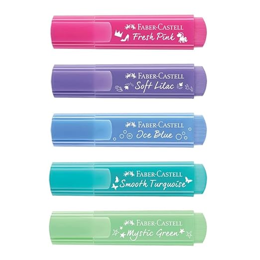 Faber-Castell Pastel Shades Textliner | Wallet Pack, Set of 5 Colours