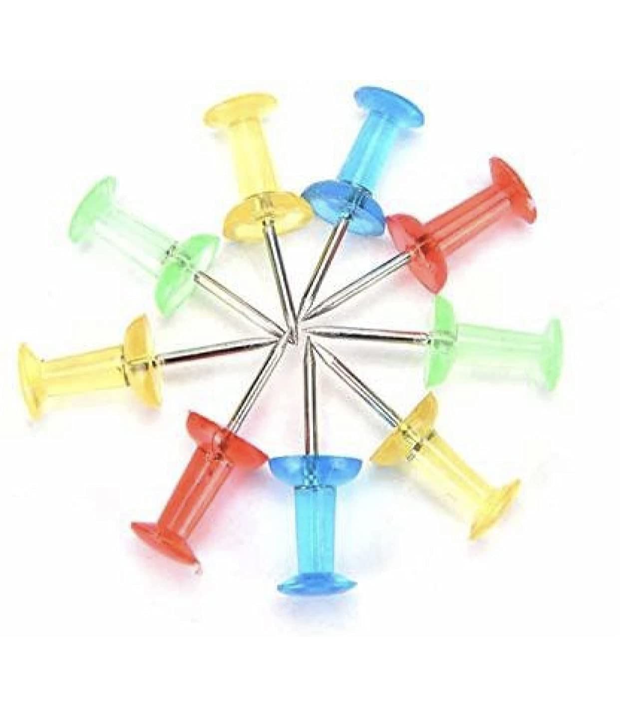 ODDY Push Pins, Board Pins, Thumb Pins, Multicolour Push Pin, (Pack of 2, 100 pcs)