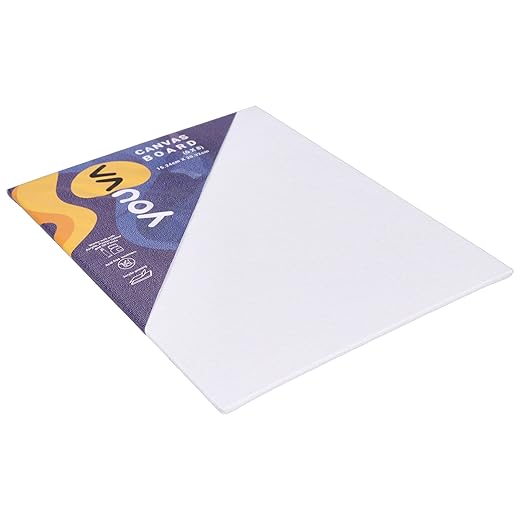 Navneet Youva |Cotton White Blank Canvas Boards ,14x18