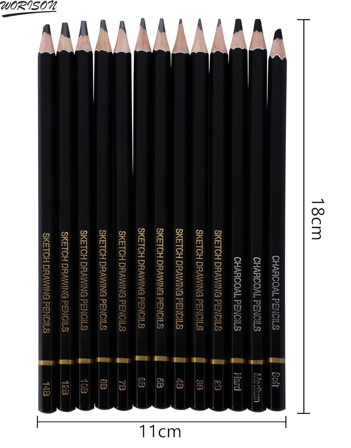 Worison 24 Drawing Pencils