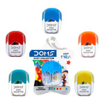 Doms Connect Coloured Duo Eraser and Pencil Sharpener in (Pack of 2)